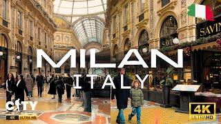 Milan Walk Tour 4K | Iconic Landmarks, Hidden Gems & Navigli Canals | Milan - Italy January