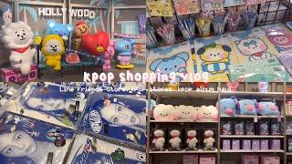kpop shopping vlog  Line Friends Store, kpop stores, kpop album haul