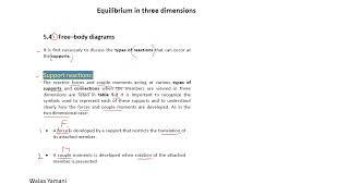 Lecture 14: Equilibrium in Three Dimensionsالاتزان في الأبعاد الثلاث