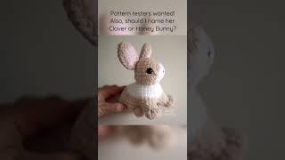 Test my  crochet pattern? Should I name her Clover or Honey Bunny?