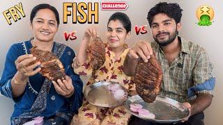 Eating fish fry challenge with my sis and mom #foodchallenge #funny #youtube