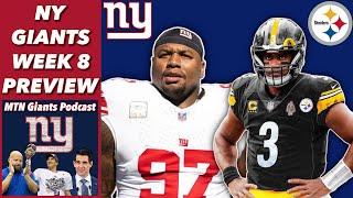 NY Giants Week 8 PREVIEW vs Steelers + NFL Spread Picks