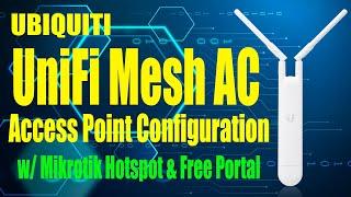 Unifi Mesh AC Configuration Setup with Mikrotik Hotspot & Free Portal ( Tagalog )