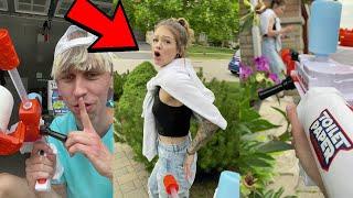 Girlfriend VS spit-balls!! #Shorts