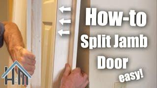 How to install a split jamb door, prehung door replace. You can do it!