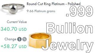 .999 Investment Grade Gold & Platinum Jewelry - 24k Bullion The Perfect Gift For Stackers