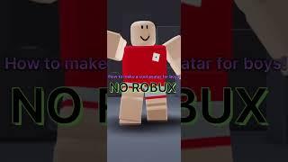 How to make a cool boy avatar with no robux!!