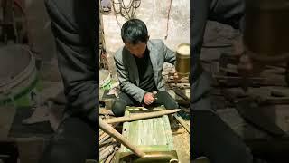 The process of handcrafting a bamboo chair