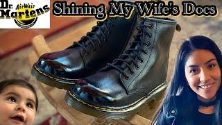 SHINING MY WIFE’S DR. MARTENS: DOC MARTENS 1460 SHINE TUTORIAL