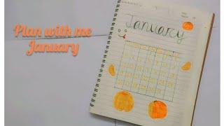 plan with me | January bullet journal  setup |@Elmastudio-2410