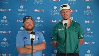 Zac Blair and Patrick Fishburn Sunday Flash Interview 2024 Zurich Classic of New Orleans © PGA Tour