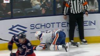 Connor McDavid Leaves Game With Injury After Falling Down On Ice