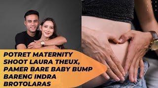 Potret Maternity Shoot Laura Theux, Pamer Bare Baby Bump Bareng Indra Brotolaras