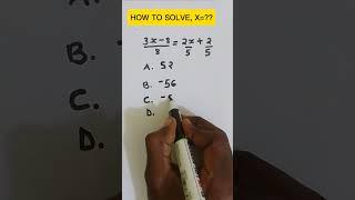 algebra|| solving equations | solve for x #equations #shorts #mathstricks