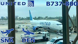 Takeoff and Landing - United B737-800 from Orange County to Denver