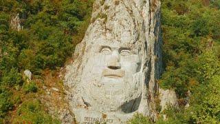 Famous Decebalus Rock Sculpture  Stock Video