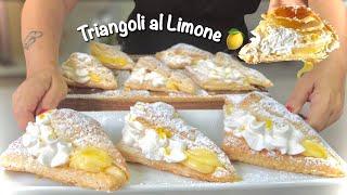 SWEET LEMON TRIANGLES  PASTRY AND LEMON CREAM  very easy and fast