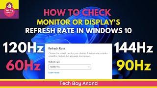 How to Check Monitor or Display's Refresh Rate In Windows 10