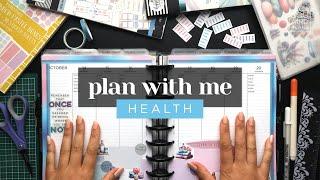 PLAN WITH ME :: Health Lined Vertical Layout Weekly Setup in a Classic Happy Planner :: Self-Care