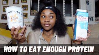 HOW TO INTAKE A HIGH PROTEIN GOAL WHILE IN A CALORIC DEFICIT| Tracking Tips & Protein Sources