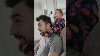 Baby and Daddy Funny Moments  || Cute babies video || #shorts #cute #baby #dad