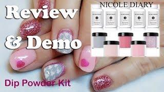 Nicole Diary 5-Color Dip Powder Kit - review, swatches & application for beginners!