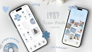 iOS 18 Aesthetic Customization ~ Taylor Swift inspired ~ live wallpaper, cute widget🩵