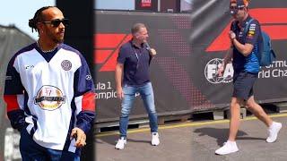 Max Verstappen ignores Jos Verstappen | F1 Drivers arrive in style in Hungary | BTS