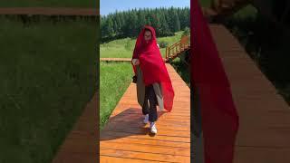 Lady in red scarf! Just for fun