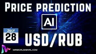 US Dollar with Russian Ruble (USD/RUB) price prediction with AI | July 28
