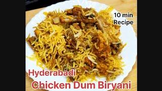 DELICIOUS Hyderabadi Chicken Dum Biryani Recipe? 10 min | Perfect Easy Biryani Recipe Ticks &Trips