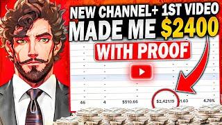 How I made 2400$ from 1st Video on a NEW Faceless Youtube Channel ( Step by Step)