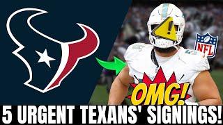  5 FREE AGENTS THE HOUSTON TEXANS GOTTA SIGN NOW! HOUSTON TEXANS NEWS