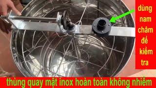 thùng quay mật 4 cầu inox hoàn toàn bánh răng to ship hàng toàn quốc