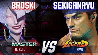 SF6 ▰ BROSKI (A.K.I.) vs SEKIGANRYU (Ryu) ▰ High Level Gameplay