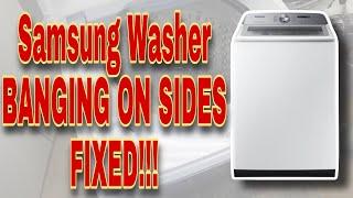 How to Fix Samsung Top Load Washer Banging During Spin | OFF Balance | Model #WA50R5200AW/US