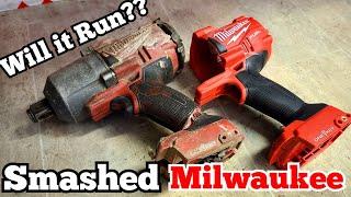 Repairing a crushed Milwaukee 3/4inch impact wrench nut gun. But can it be saved??