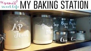 Baking Pantry Station Before & After | IKEA + DIY Vinyl Labels