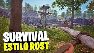 SAIU! NOVO JOGO de SOBREVIVÊNCIA ESTILO RUST PVP/PVE COM EXTREMO POTENCIAL!