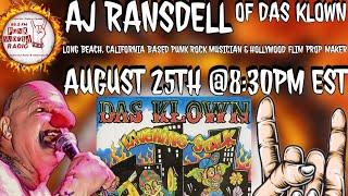 AJ Ransdell Of Das Klown Interview On 99.9 Punk World Radio FM