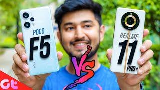 Realme 11 Pro + Vs Poco F5 - Full Comparison