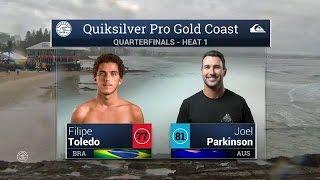 Filipe Toledo vs Joel Parkinson - 2016 Quiksilver Pro Gold Coast: Quarterfinal 1 Video