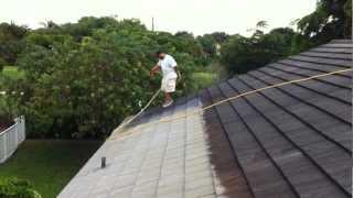 Chemical Roof Cleaning by LENZ Pressure Cleaning in West Palm Beach, Florida 2012