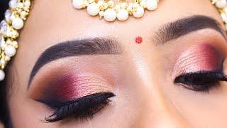 BRIDAL EYE MAKEUP TUTORIAL || Step by step detailed eyeshadow for beginners || Shilpa