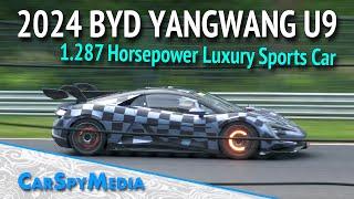 2024 BYD Yangwang U9 Prototype Starts Testing At Nürburgring 1.287 HP Battery Electric Super-Coupe