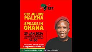 CIC Julius Malema speaks in Accra, Ghana