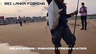 RANDOM FISHING SESSIONS - VISIT SRI LANKA - Shark - River Trevally - Barramundi - Shore GT