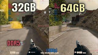 64gb vs 32gb RAM Gaming (DDR5)