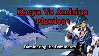 Solo Kaeya Vs Andrius, Dominator of Wolves (no damage) - Genshin Impact