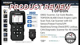 TOPDON AL400 Scan Tool Review from Amazon! OBDII Diagnostics Check Engine Light Code Reader